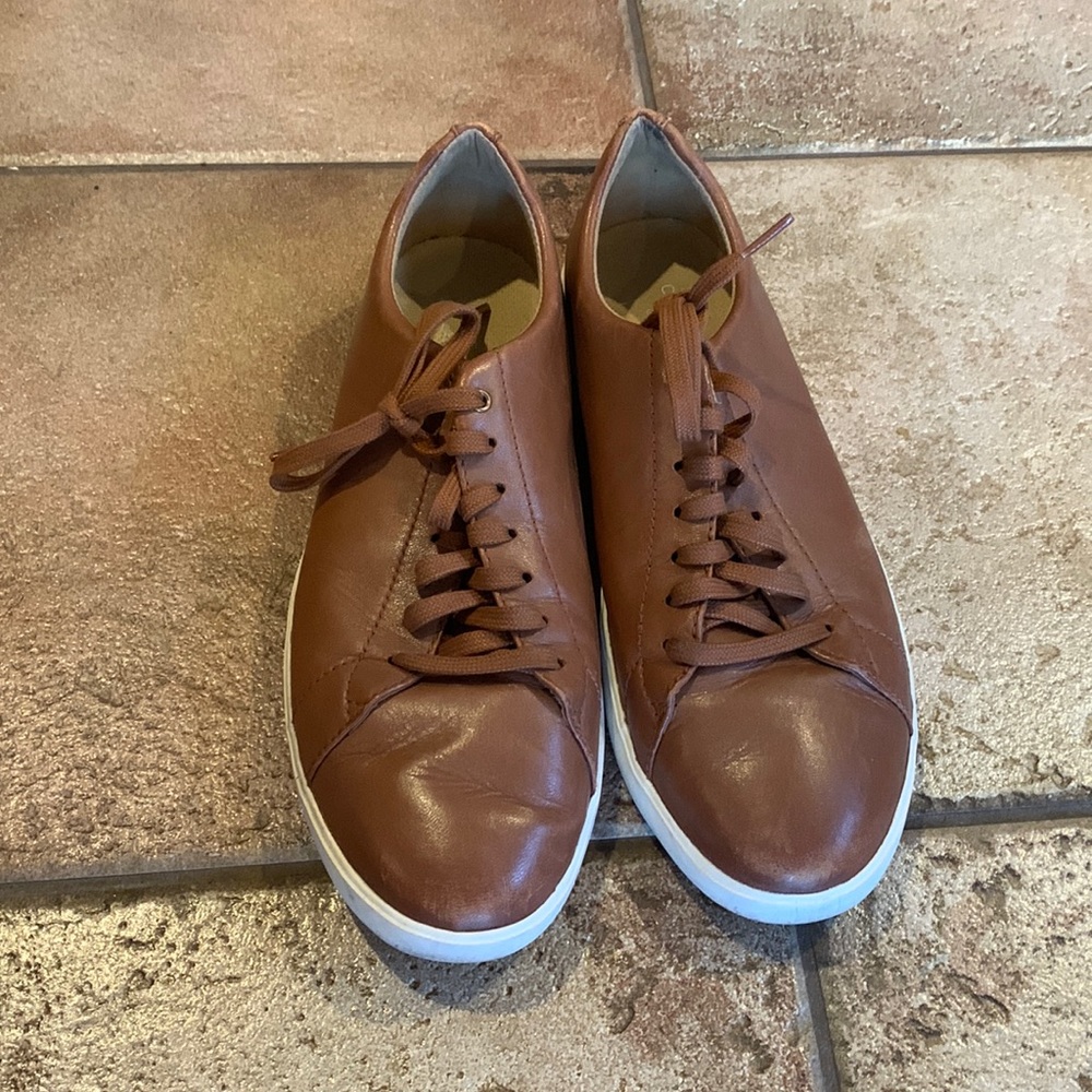 Cole Haan tan leather sneakers, size 9.5